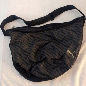 PUMA Shoulder crossbody messenger sling gym sport travel bag adjustable black
